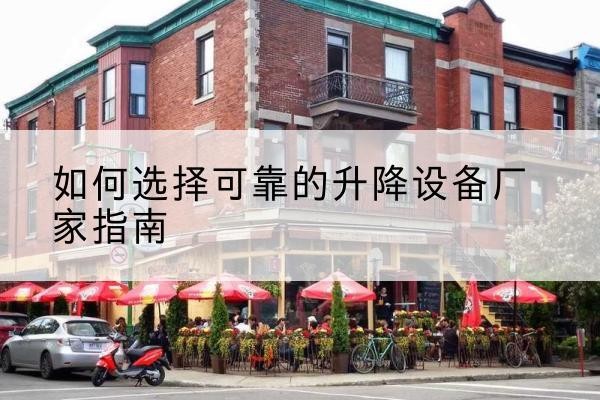 大安电动升降机厂家-如何选择可靠的升降设备厂家指南