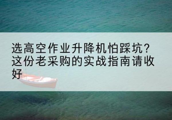 大安高空作业升降机厂家推荐-选高空作业升降机怕踩坑？这份老采购的实战指南请收好